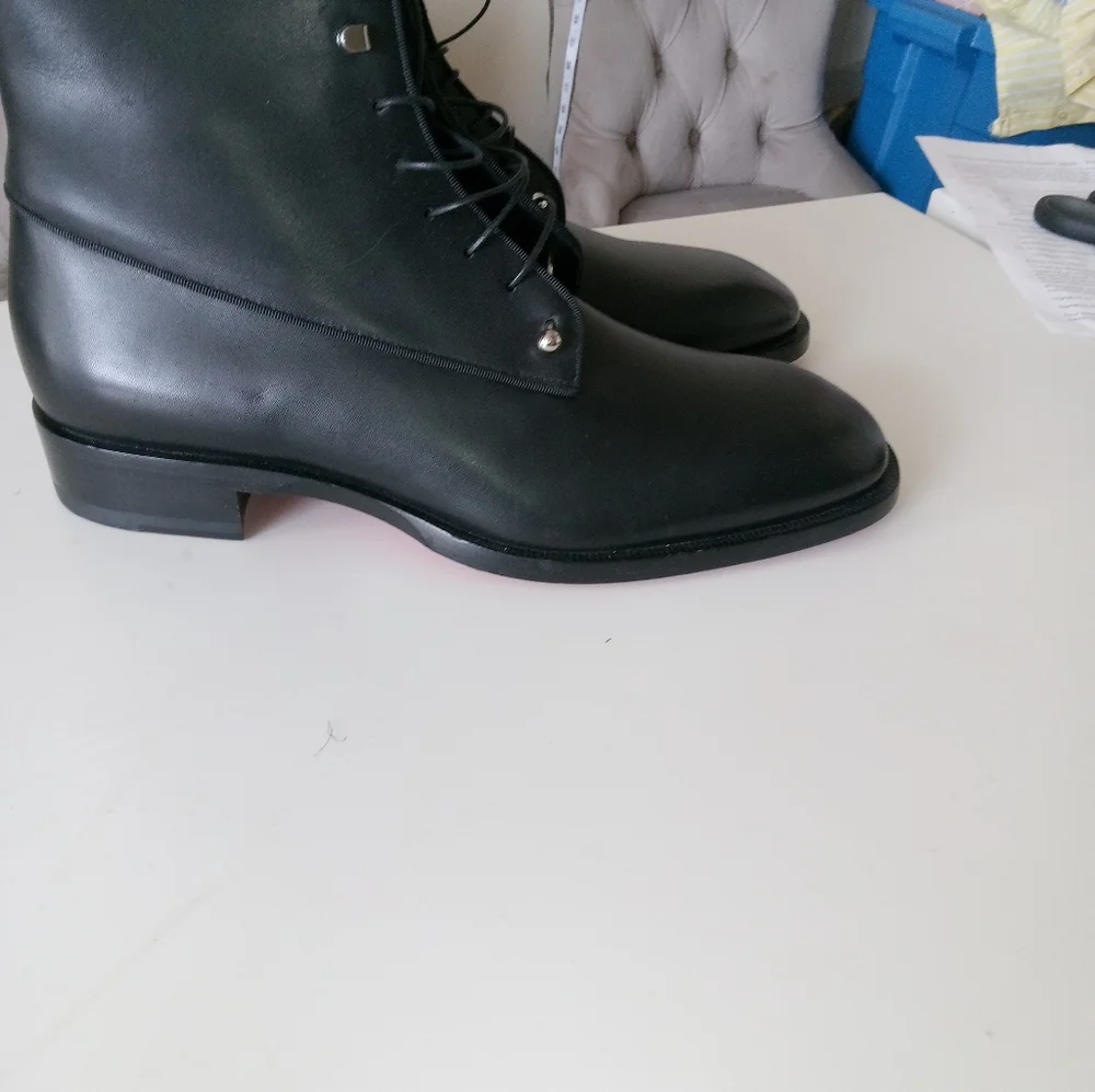 Black Leather Men's Christian Louboutin Boots - Picture 3 of 5